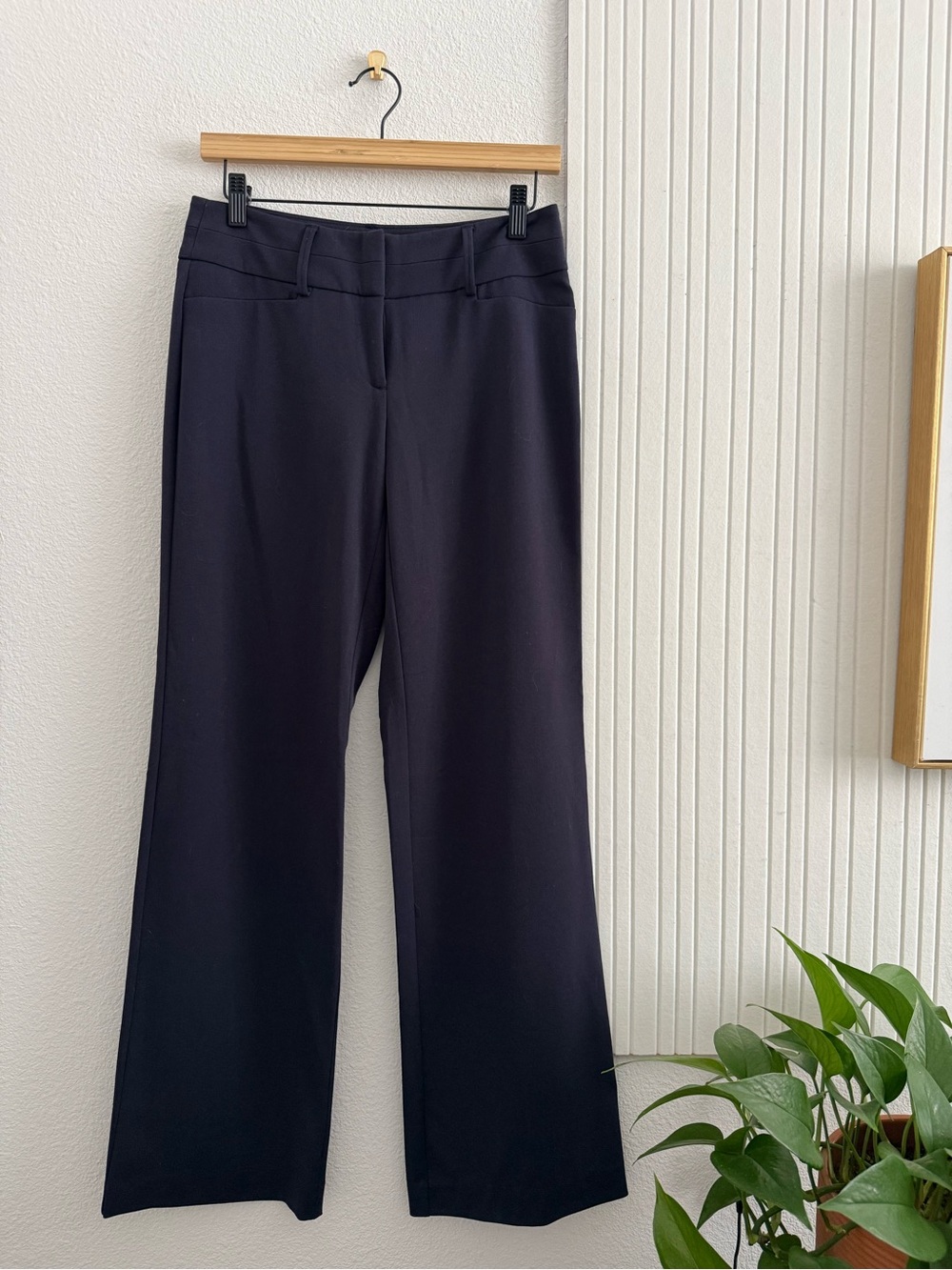 Navy Blue Wide Leg Pants Trousers